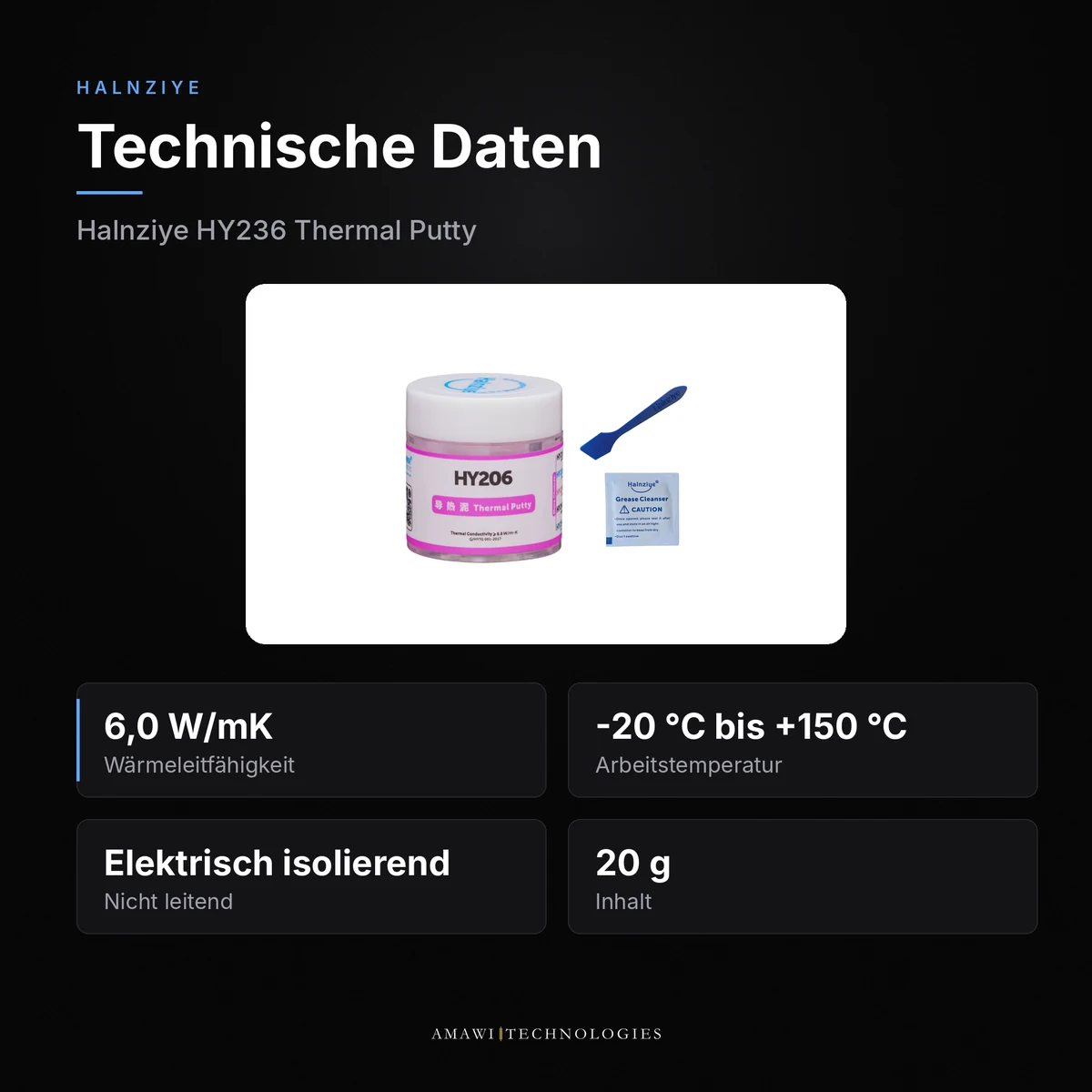 Halnziye HY236 Thermal Putty – 6 W/mK Rosa thumbnail 2