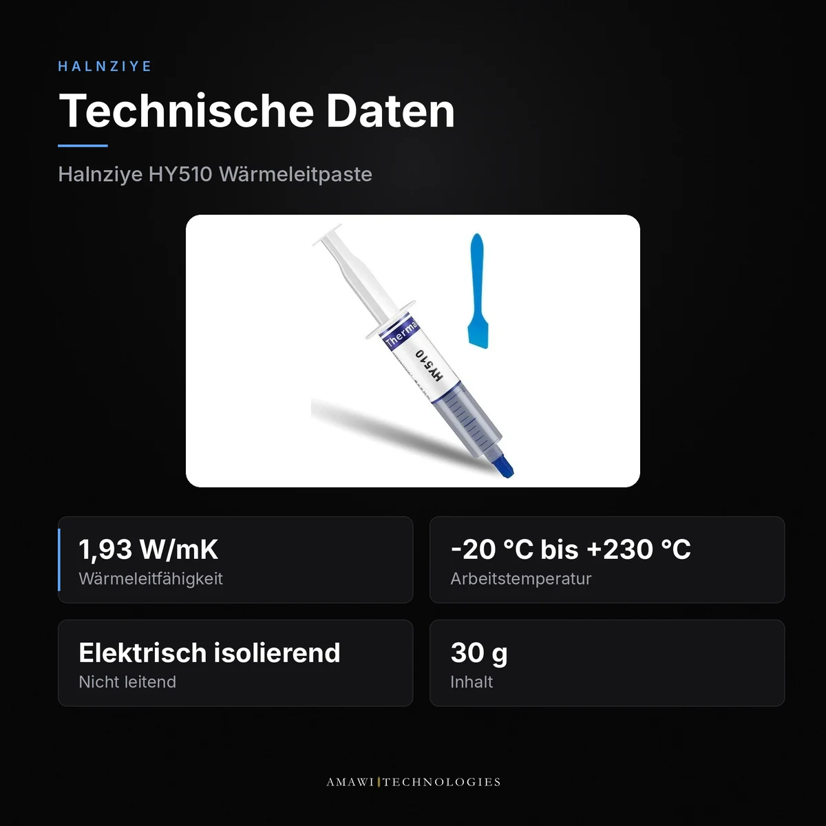 Halnziye HY510 Wärmeleitpaste – 1,93 W/mK 30 g thumbnail 2