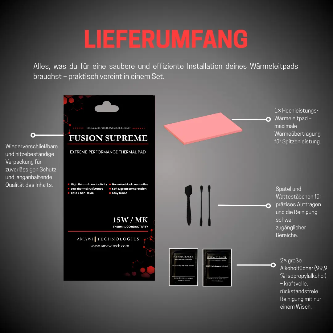 Fusion Supreme Wärmeleitpad – 15 W/mK thumbnail 3